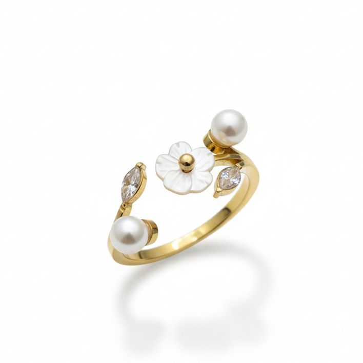 flower ring ajustable