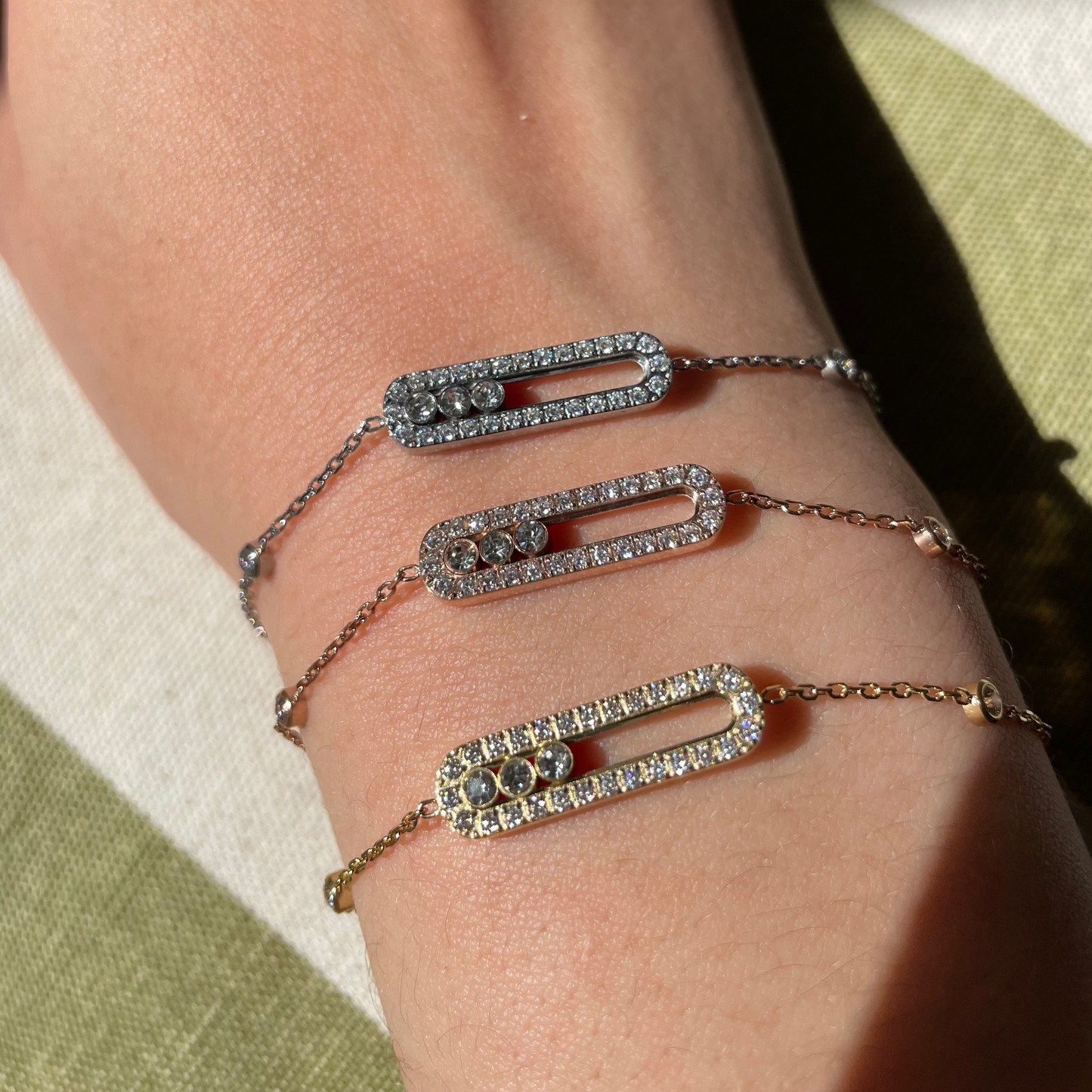 Ensemble whispers of light ( collier + gourmette)