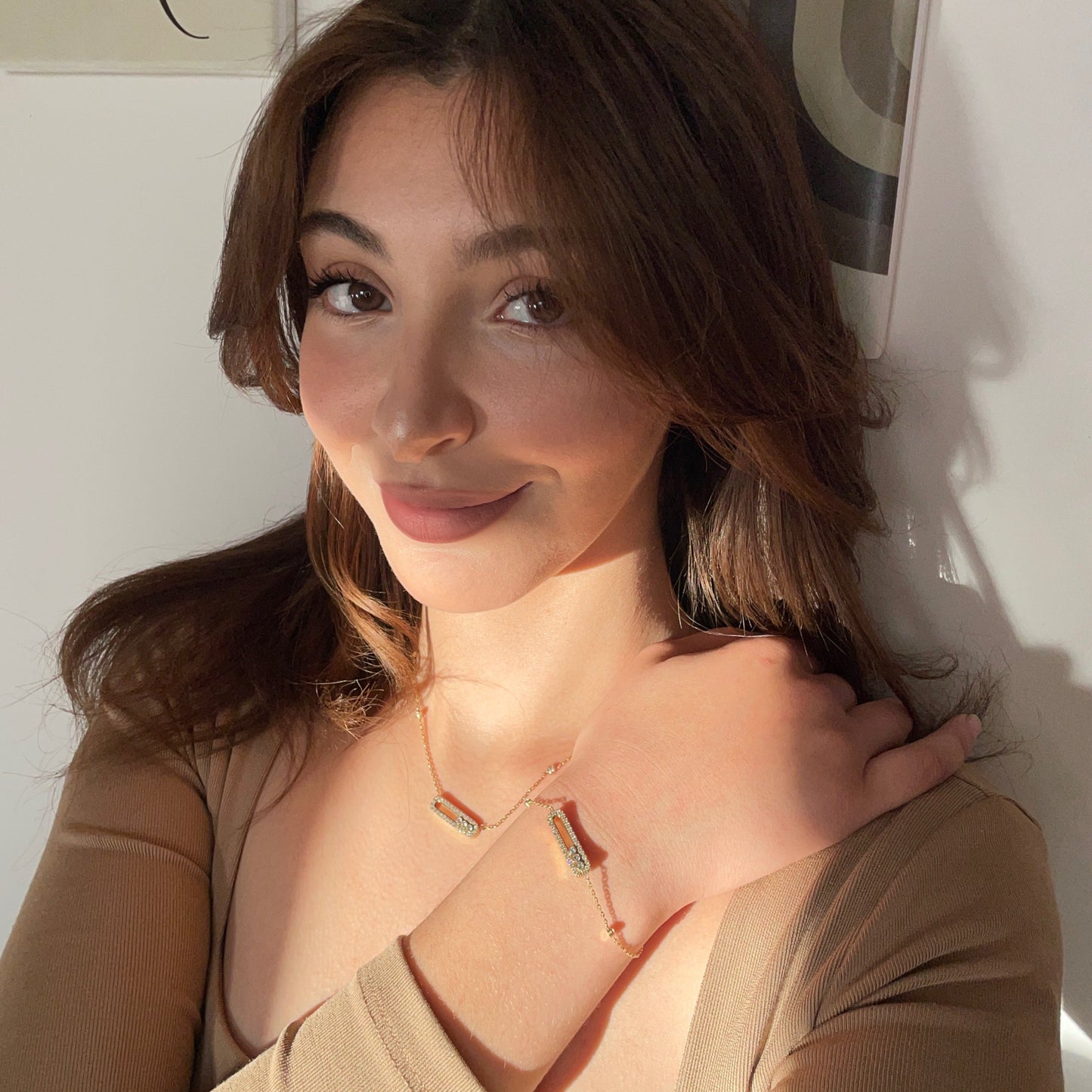 Ensemble whispers of light ( collier + gourmette) - CawniFashion