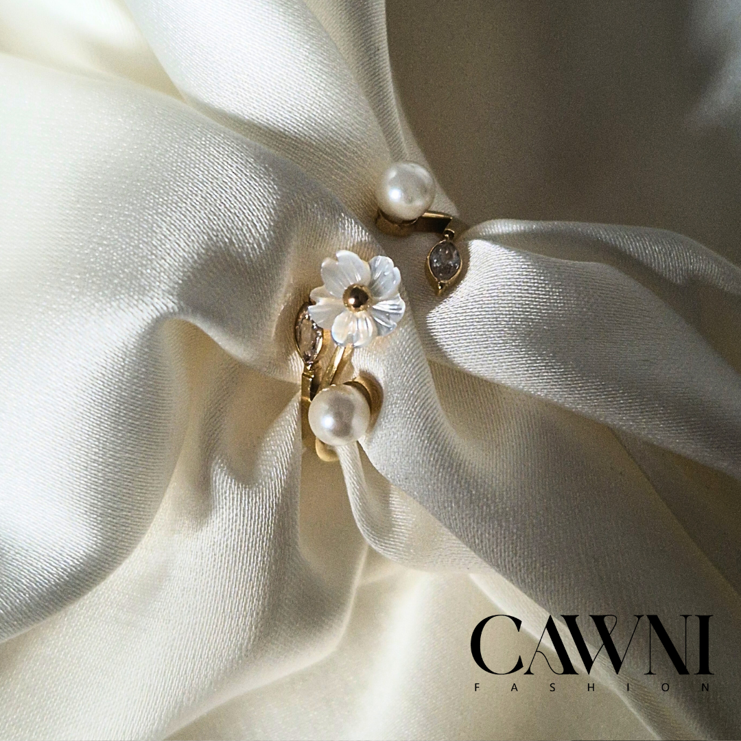 ens flower collier + bague ajustable