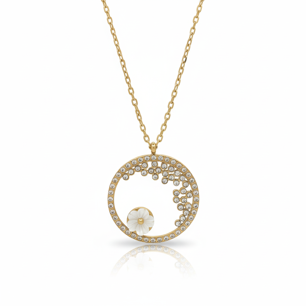 collier round flower