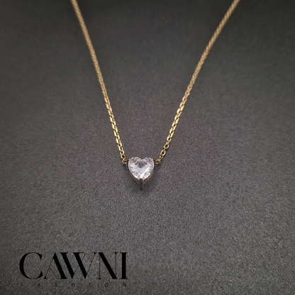 Collier diamond heart