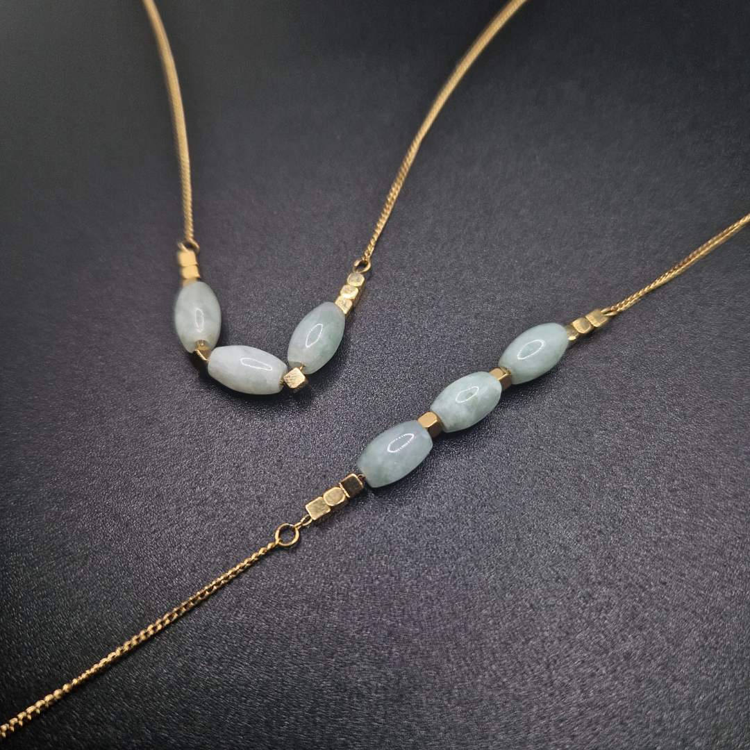 Ens Emerald Mist (collier + gourmette)